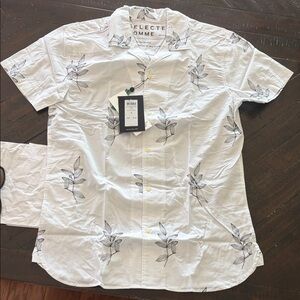 Selected Homme White Floral Men's Shirt
